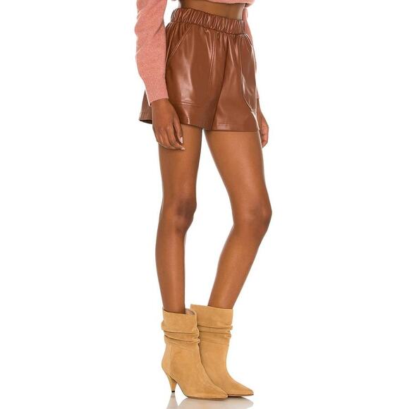 Steve Madden Faux The Record Brown Cognac Vegan Leather Short Side Slit #BL30307 - Picture 4 of 9